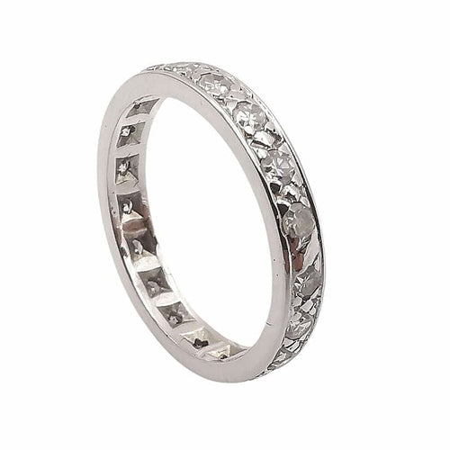 Bague 50 Alliance américaine - Bague en or blanc 18 carats et diamants 58 Facettes