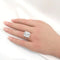 Bague 55 Bague en or blanc 18 carats sertie de diamants certifiés HRD 58 Facettes