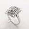 Bague 55 Bague en or blanc 18 carats sertie de diamants certifiés HRD 58 Facettes