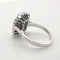 Bague 55 Bague en or blanc 18 carats sertie de diamants certifiés HRD 58 Facettes