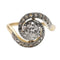 Bague 55 Tourbillon - Bague en or jaune 18K et diamants 58 Facettes