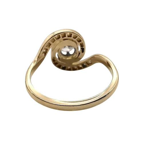 Bague 55 Tourbillon - Bague en or jaune 18K et diamants 58 Facettes