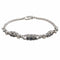 Bracelet Bracelet ancien en or blanc 18 carats, saphirs et diamants 58 Facettes
