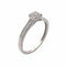 Bague 54 Bague solitaire en or gris 18 carats et diamants 58 Facettes