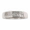 Bague 50 Alliance demi-tour en or blanc 18 carats et diamants 58 Facettes