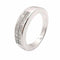 Bague 50 Alliance demi-tour en or blanc 18 carats et diamants 58 Facettes
