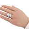 Bague 55 Bague en or blanc 18 carats pavée de diamants 58 Facettes