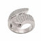 Bague 55 Bague en or blanc 18 carats pavée de diamants 58 Facettes