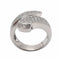 Bague 55 Bague en or blanc 18 carats pavée de diamants 58 Facettes