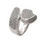 Bague 55 Bague en or blanc 18 carats pavée de diamants 58 Facettes