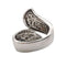 Bague 55 Bague en or blanc 18 carats pavée de diamants 58 Facettes
