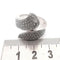 Bague 55 Bague en or blanc 18 carats pavée de diamants 58 Facettes