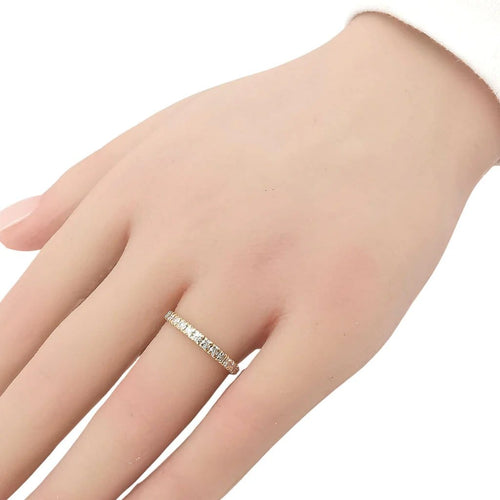 Bague 53 Alliance américaine - Bague en or jaune 18 carats et diamants 58 Facettes