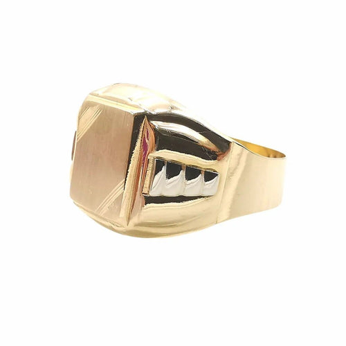 Bague 68 Bague chevalière en or 18 carats 58 Facettes