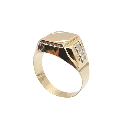 Bague 68 Bague chevalière en or 18 carats 58 Facettes