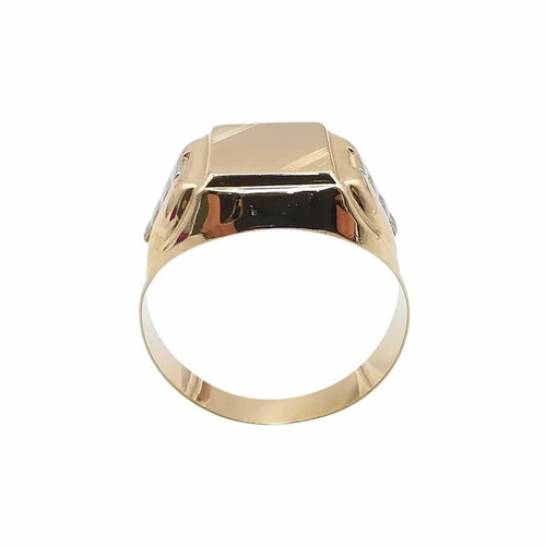 Bague 68 Bague chevalière en or 18 carats 58 Facettes