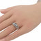 Bague 58 Bague en or blanc 18 carats avec saphir ovale et diamants 58 Facettes