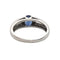 Bague 58 Bague en or blanc 18 carats avec saphir ovale et diamants 58 Facettes