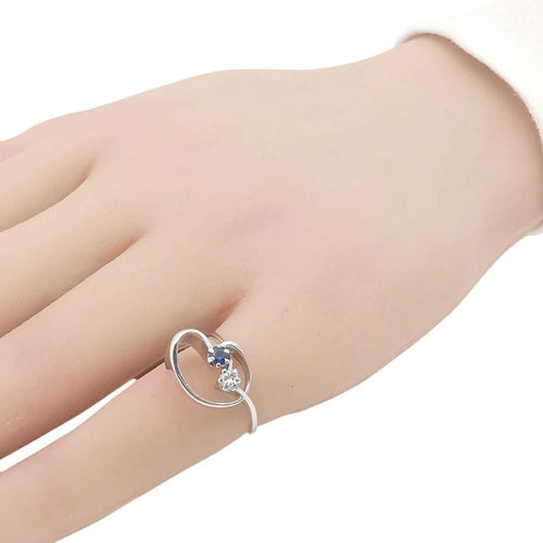 Bague 48 Bague saphir et diamant en or blanc 18 carats 58 Facettes