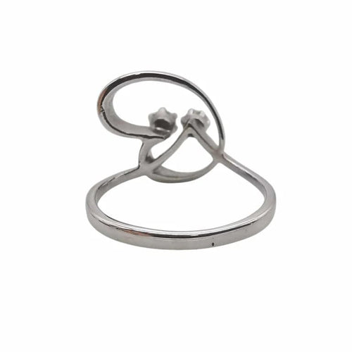 Bague 48 Bague saphir et diamant en or blanc 18 carats 58 Facettes