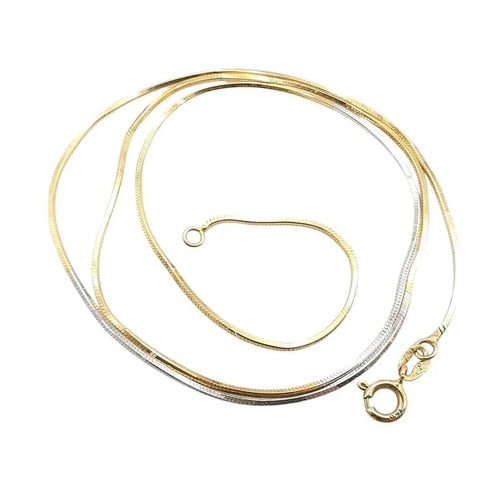 Collier Collier chaîne en or jaune et or blanc 18 carats 58 Facettes