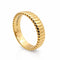 Bague 56 Boucheron Quatre Grosgrain - Alliance en or jaune 18K 58 Facettes