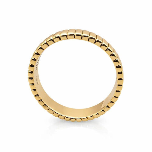 Bague 56 Boucheron Quatre Grosgrain - Alliance en or jaune 18K 58 Facettes