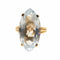 Bague 51 Bague en or jaune 18 carats sertie d’une aigue-marine 58 Facettes