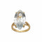 Bague 51 Bague en or jaune 18 carats sertie d’une aigue-marine 58 Facettes