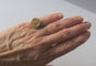 Bague 50 A. Augis - Bague chevalière Médaille d’Amour en or jaune, diamant et rubis 58 Facettes