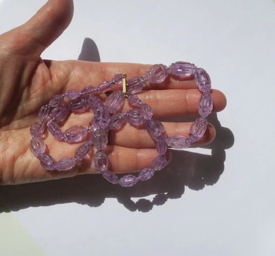 Collier Collier d'améthystes, fermoir en or 18 carats 58 Facettes