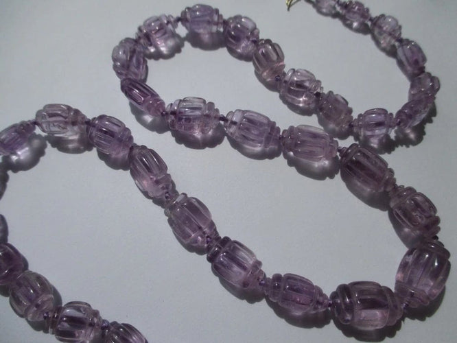 Collier Collier vintage en améthystes naturelles, fermoir en or jaune 18 carats 58 Facettes
