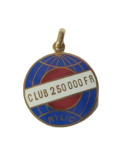 Pendentif New York Life Insurance Company - Pendentif globe terrestre ancien en or jaune émaillé 58 Facettes