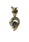 Pendentif Pendentif cœur bicolore en or 18 carats et saphir 58 Facettes
