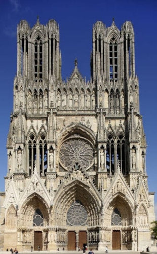 Pendentif Pendentif médaille commémoratif Cathédrale de Reims en or jaune 18 carats 58 Facettes