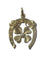 Pendentif Art nouveau - Pendentif porte-bonheur en or jaune 18 carats 58 Facettes