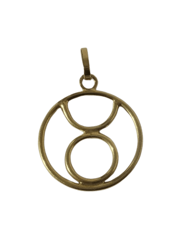 Pendentif Pendentif médaille zodiaque Taureau en or jaune 58 Facettes