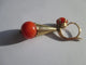 Boucles d'oreilles Boucles d’oreilles dormeuses pendantes XIXe en or rose 18 carats et corail 58 Facettes