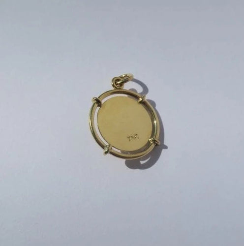 Pendentif Pendentif médaille en or jaune et turquoise 58 Facettes