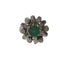 Bague 54 Bague Pompadour en or blanc, émeraude et diamants 58 Facettes