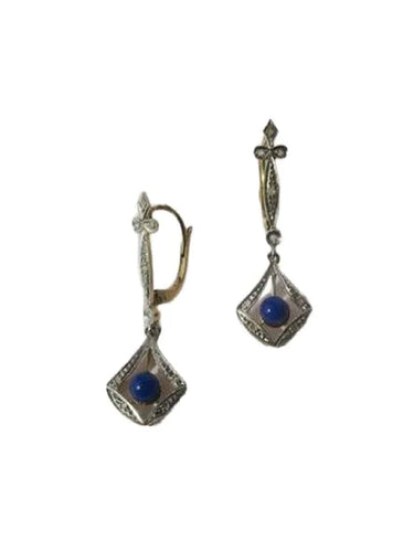 Boucles d'oreilles Art Déco - Boucles d'oreilles en or et diamants 58 Facettes