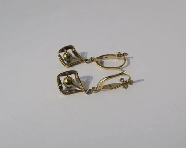 Boucles d'oreilles Art Déco - Boucles d'oreilles en or et diamants 58 Facettes