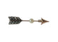 Broche Broche flèche en or rose 18 carats, perle fine et diamants 58 Facettes