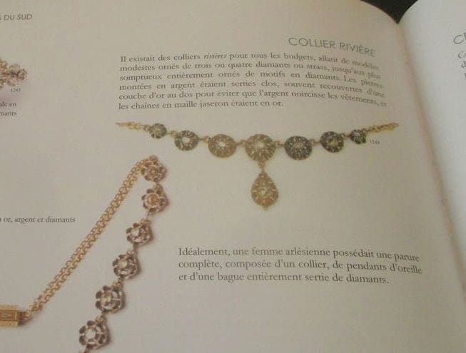 Collier Rivière d’Arles - Collier provençal XIXe en or rose, argent et diamants 58 Facettes