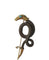 Broche Broche serpent XIXe en cheveux, or rose et turquoise 58 Facettes