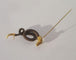 Broche Broche serpent XIXe en cheveux, or rose et turquoise 58 Facettes