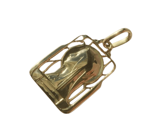 Pendentif Médaille Art déco - Pendentif Vierge Marie en or jaune 58 Facettes