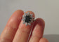 Bague 49 Pompadour - Bague ovale en or blanc, saphir et diamants 58 Facettes