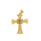 Pendentif Pendentif Croix ciselée en or jaune et turquoise 58 Facettes