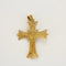 Pendentif Pendentif Croix ciselée en or jaune et turquoise 58 Facettes